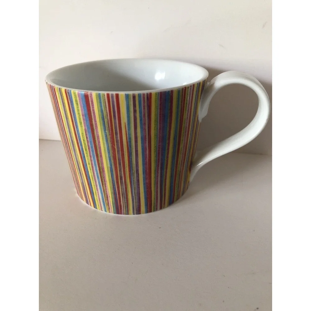 Starbucks Coffee Mug‎ Cup Rainbow Vertical Micro Stripe Tea Modern Pride 2008